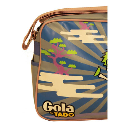 Bolso de tela celeste