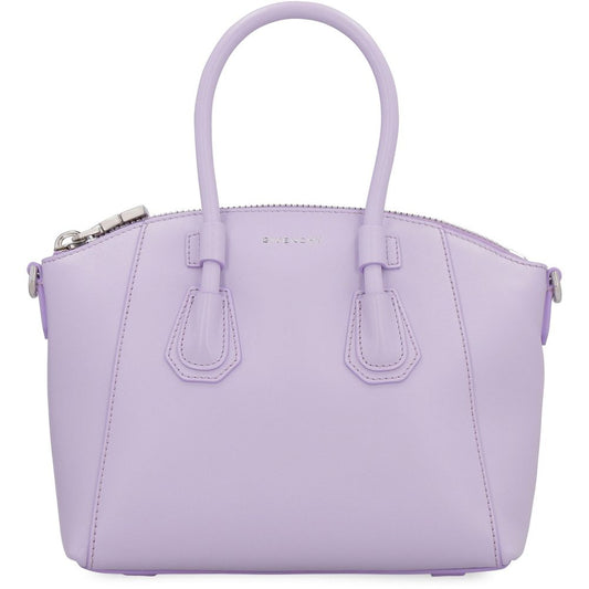 Bolso de mano Di de piel de becerro morado