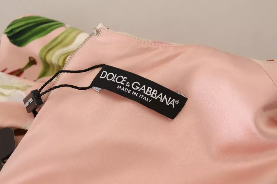 Vestido tubo hasta la rodilla de viscosa Pink Lily de Dolce &amp; Gabbana