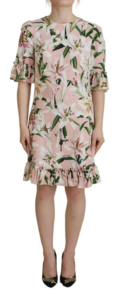 Vestido tubo hasta la rodilla de viscosa Pink Lily de Dolce &amp; Gabbana