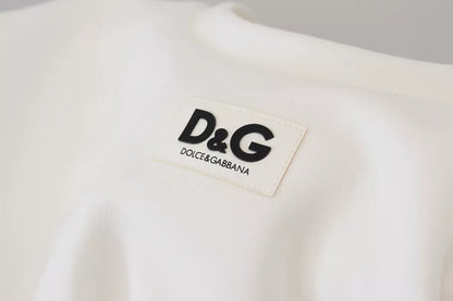 Dolce & Gabbana White Corset Stretch Top Cotton T-shirt