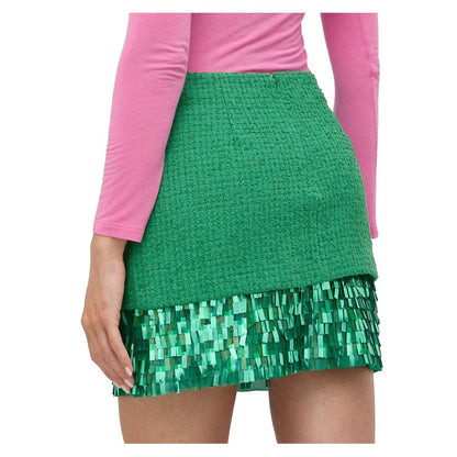 PINKO Green Cotton Skirt