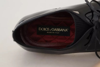 Zapatos de vestir Derby de charol negro de Dolce &amp; Gabbana