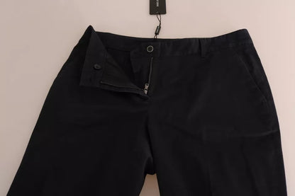 Pantalones capri negros de algodón de Dolce &amp; Gabbana