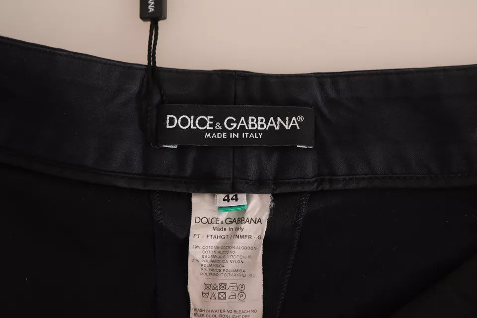 Pantalones capri negros de algodón de Dolce &amp; Gabbana