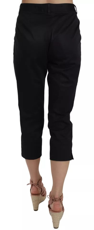 Pantalones capri negros de algodón de Dolce &amp; Gabbana