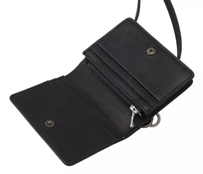 Cartera de mujer Dolce &amp; Gabbana de piel negra con doble asa para el hombro