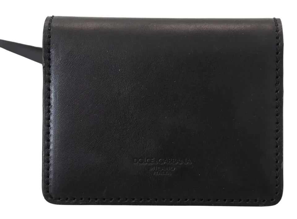 Cartera de mujer Dolce &amp; Gabbana de piel negra con doble asa para el hombro