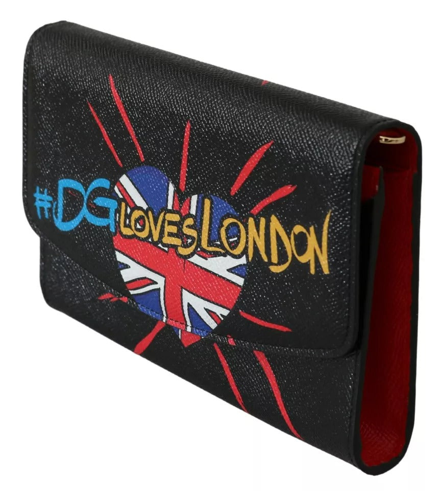 Bolso de hombro tipo cartera de piel color negro #DGLovesLondon de Dolce &amp; Gabbana