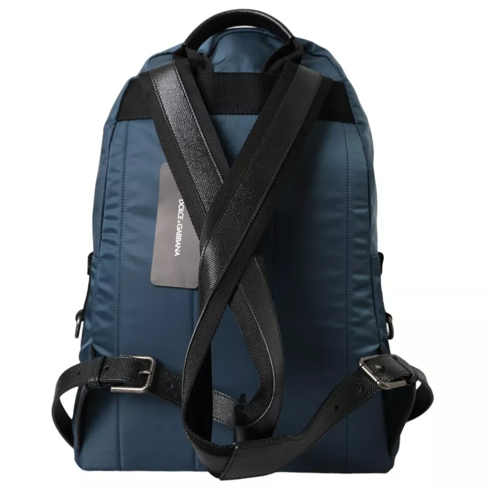 Mochila para hombre con parche #DGFamily de nailon azul de Dolce &amp; Gabbana