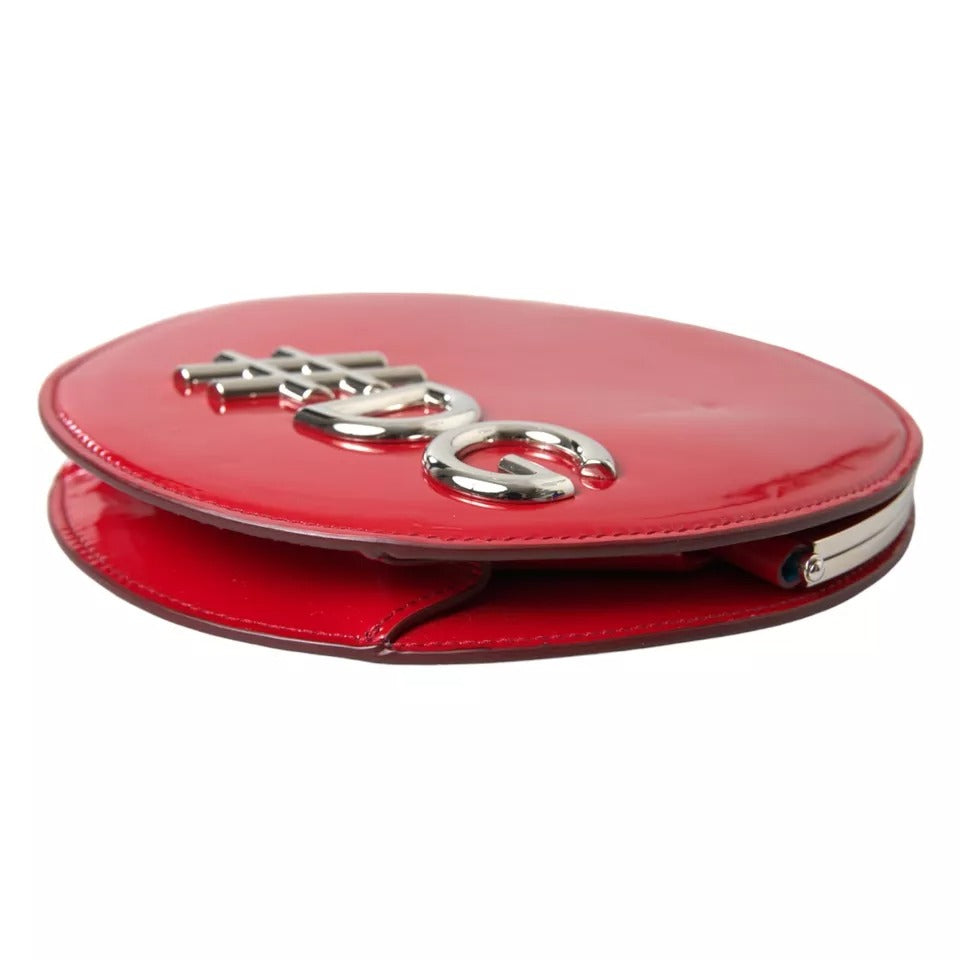 Bolso de hombro tipo clutch DG GIRLS de charol rojo de Dolce &amp; Gabbana