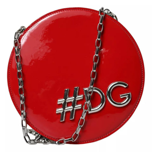 Bolso de hombro tipo clutch DG GIRLS de charol rojo de Dolce &amp; Gabbana