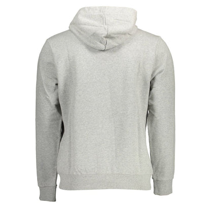 Sudadera con capucha de algodón gris Napapijri Elevated