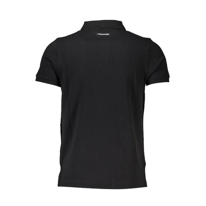 Polo elegante de manga corta color negro de Cavalli Class