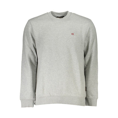 Sudadera de polar con cuello redondo y diseño chic en gris de Napapijri