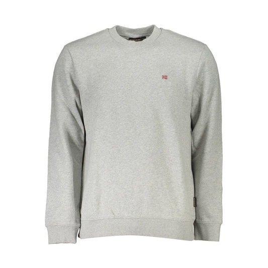 Sudadera de polar con cuello redondo y diseño chic en gris de Napapijri