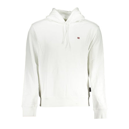 Suéter elegante de algodón con capucha en color blanco de Napapijri
