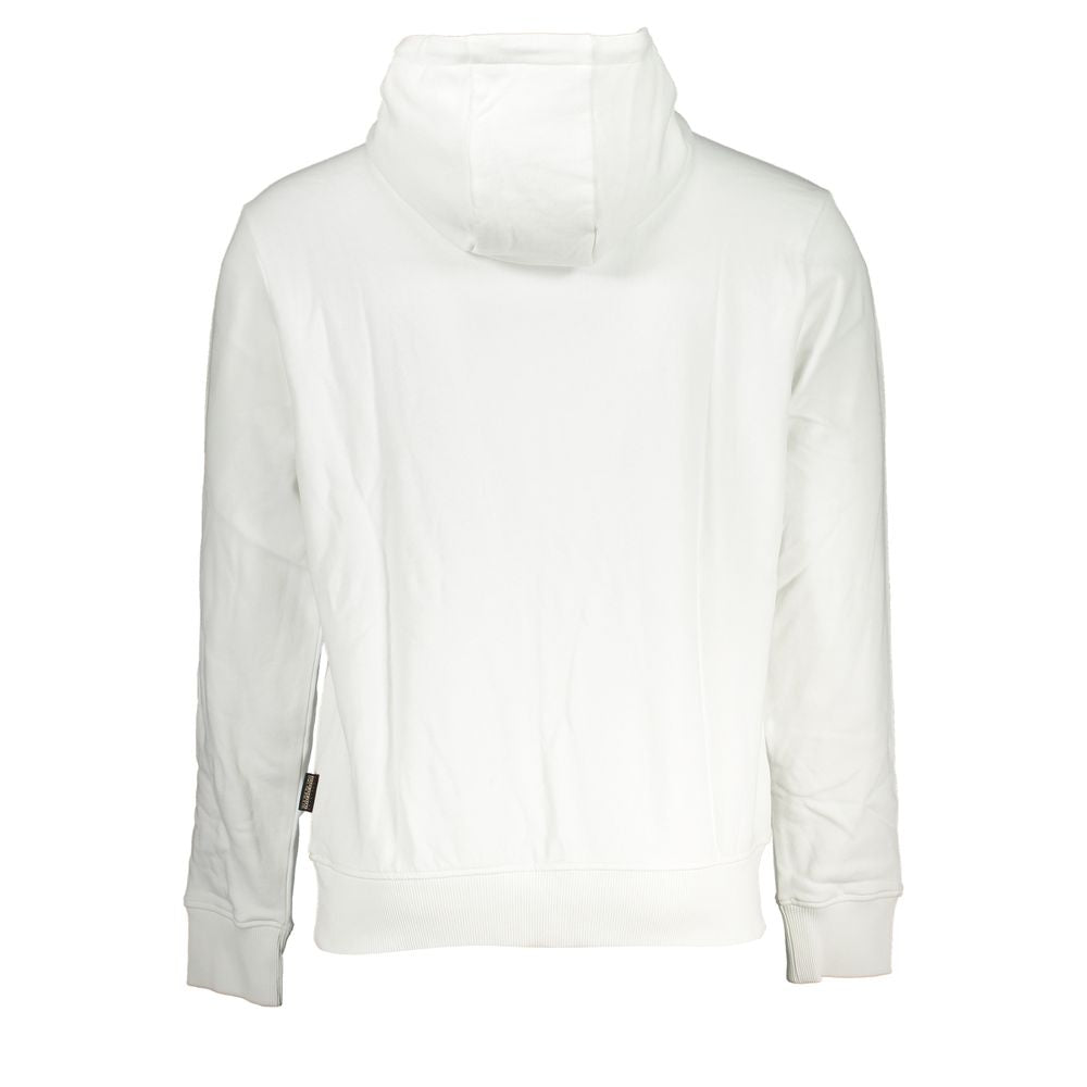Suéter elegante de algodón con capucha en color blanco de Napapijri