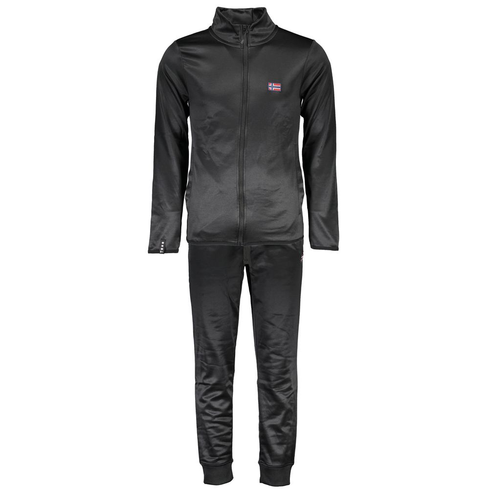 Chándal elegante negro con detalles de logotipo de Noruega 1963