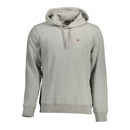 Sudadera con capucha de mezcla de algodón orgánico gris Napapijri Chic
