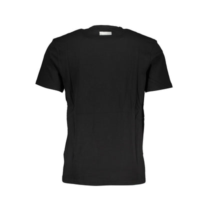 Camiseta de algodón negra Bikkembergs