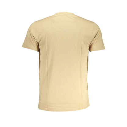 Camiseta de algodón beige Cavalli Class