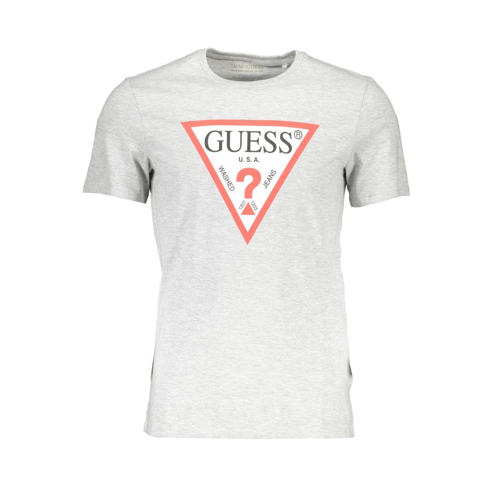 Camiseta con logo y corte ajustado en gris chic de Guess Jeans