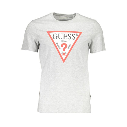 Camiseta con logo y corte ajustado en gris chic de Guess Jeans