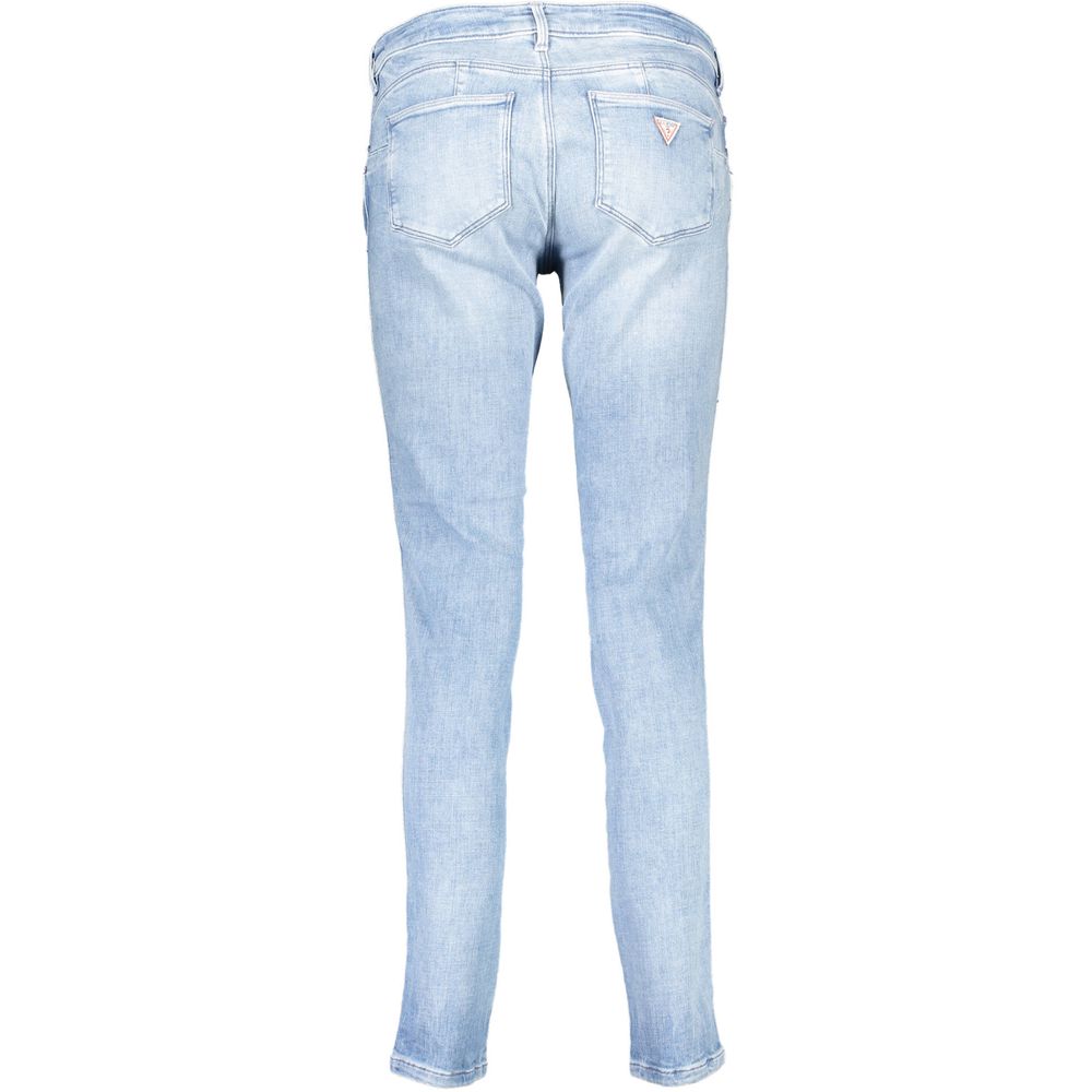 Vaqueros pitillo de tiro medio de color azul claro Guess Jeans Chic