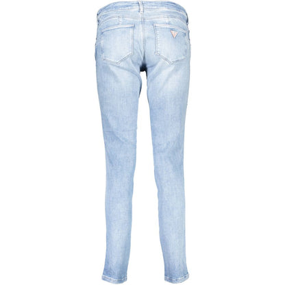 Vaqueros pitillo de tiro medio de color azul claro Guess Jeans Chic