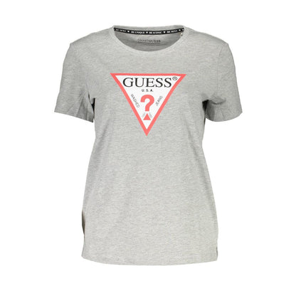 Camiseta de algodón orgánico gris Elite de Guess Jeans para ella