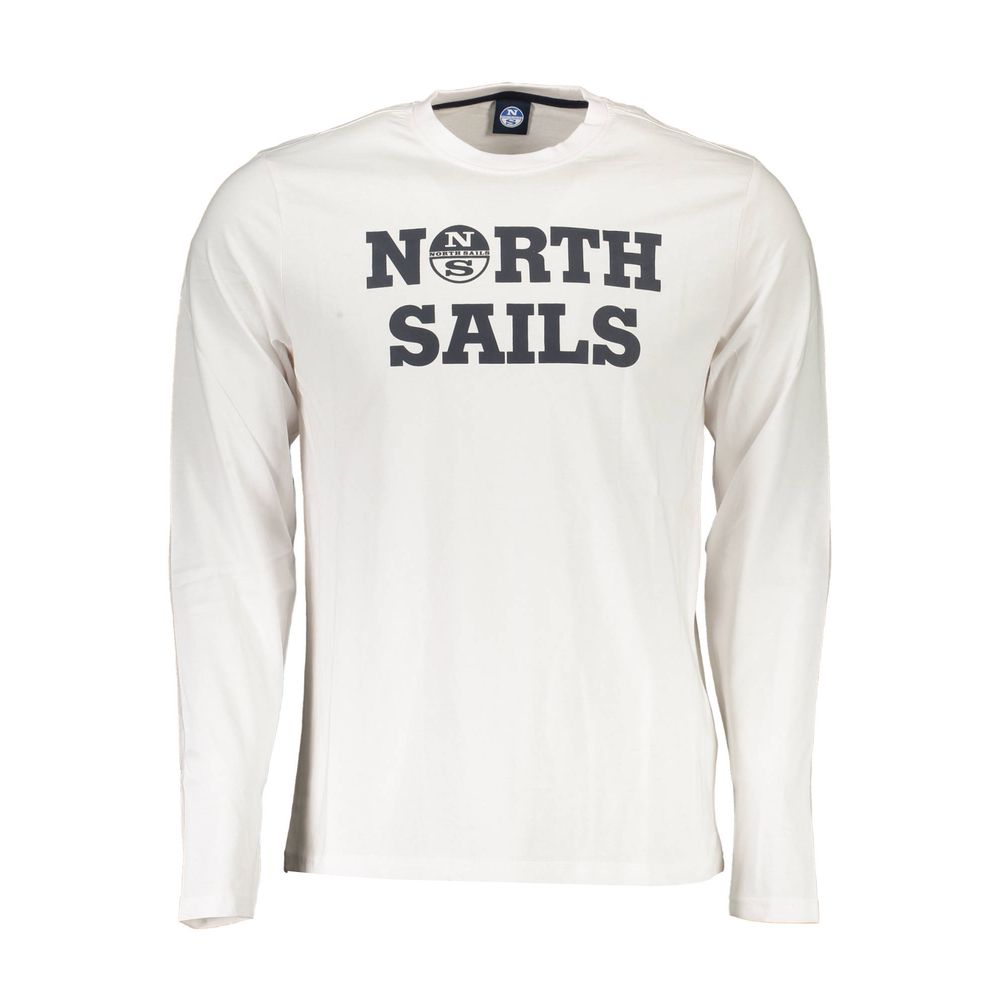 Camiseta de algodón blanca elegante con estampado elegante de North Sails