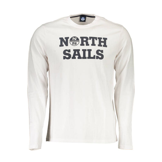 Camiseta de algodón blanca elegante con estampado elegante de North Sails