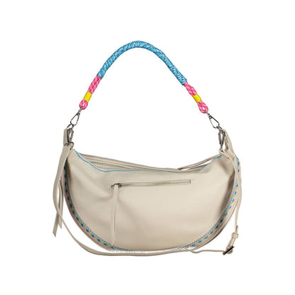 Bolso de mano extensible con bordados blancos Desigual Chic