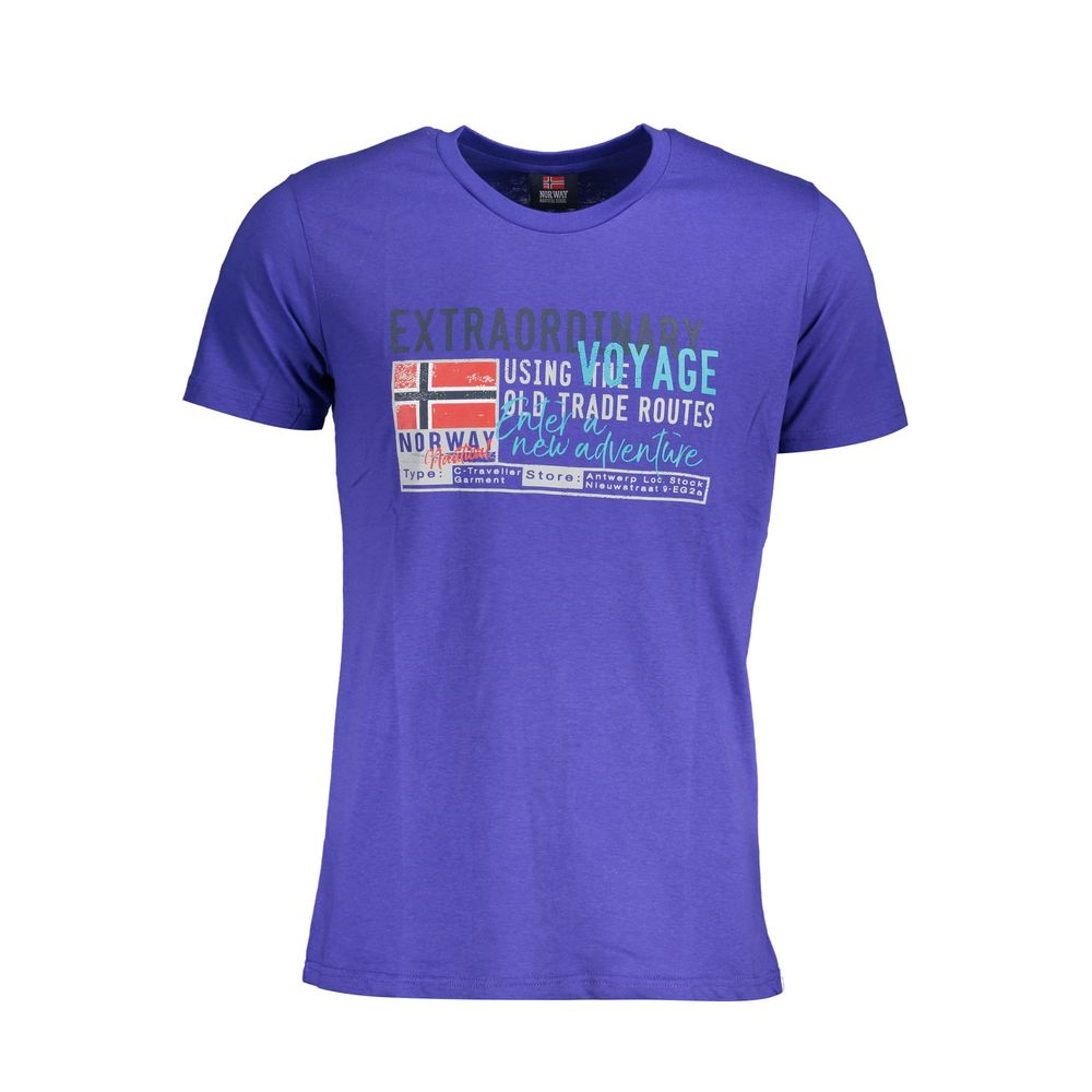 Camiseta de algodón azul de Noruega 1963