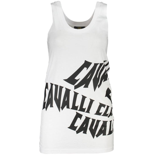 Camiseta sin mangas elegante con hombros anchos y estampado de Cavalli Class