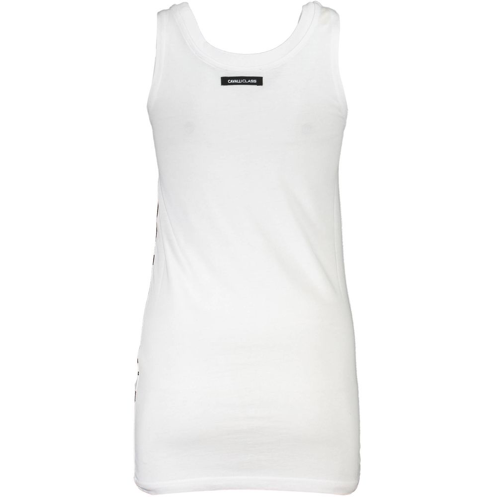 Camiseta sin mangas elegante con hombros anchos y estampado de Cavalli Class