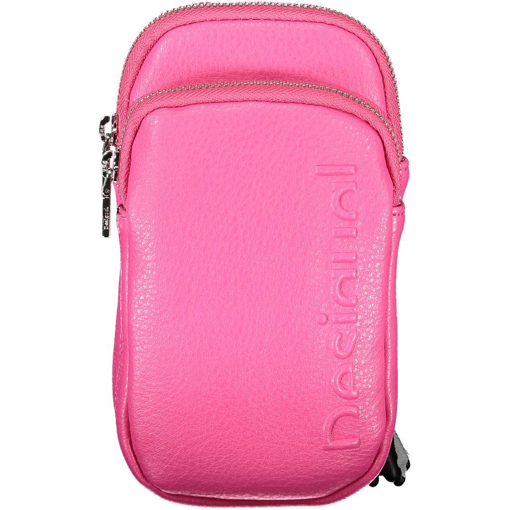 Bolso de mano de polietileno rosa Desigual