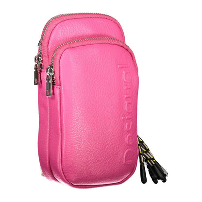 Bolso de mano de polietileno rosa Desigual