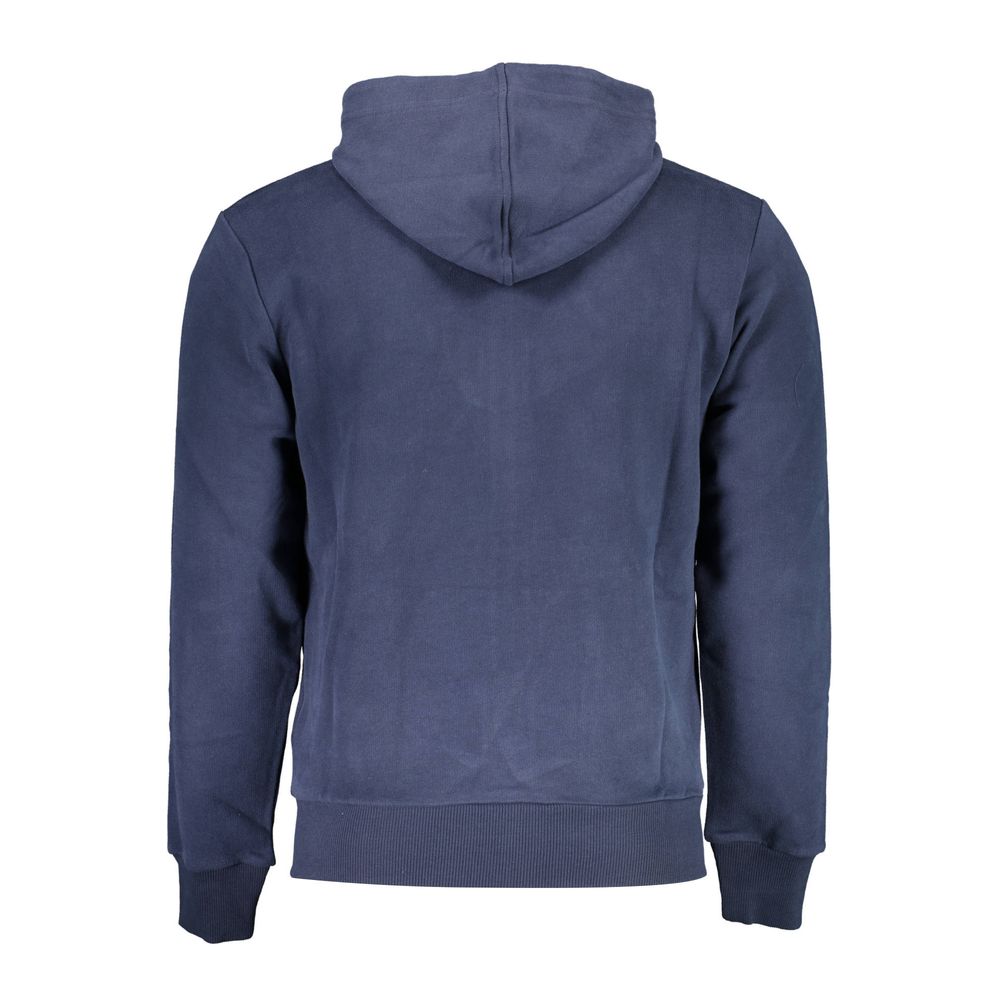 Sudadera elegante con capucha y detalle de cremallera azul de La Martina