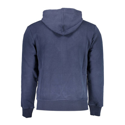 Sudadera elegante con capucha y detalle de cremallera azul de La Martina