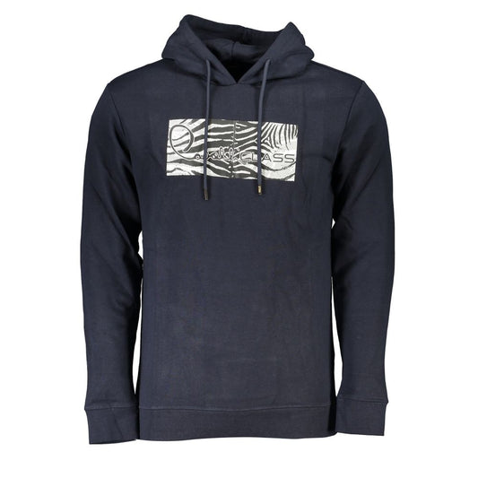 Sudadera con capucha elegante azul Cavalli Class: cómoda y elegante