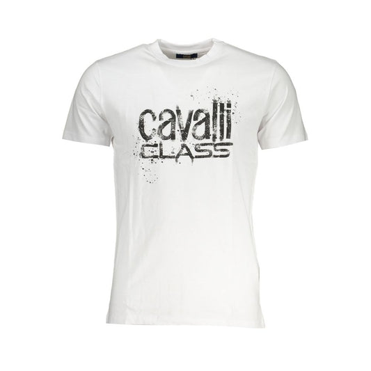 Camiseta de algodón blanca de la clase Cavalli