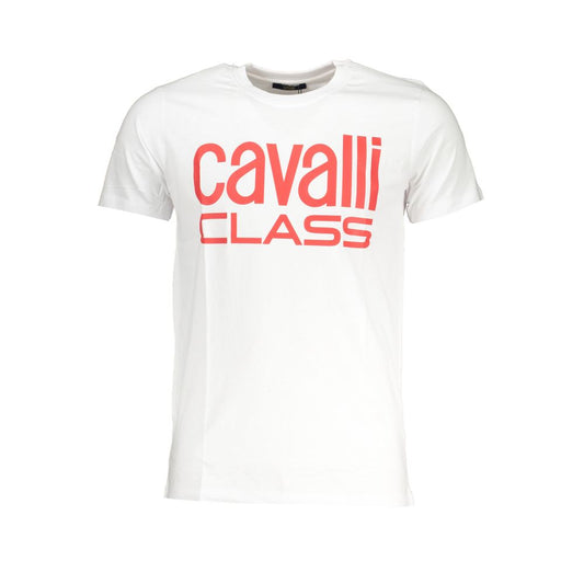 Camiseta de algodón blanca de la clase Cavalli