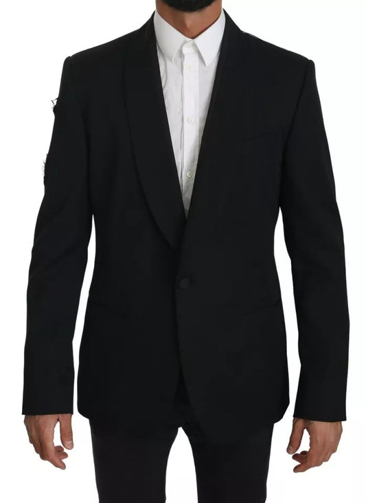 Blazer formal de botonadura sencilla en color negro de Dolce &amp; Gabbana