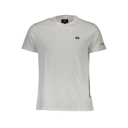 Camiseta blanca con logotipo bordado de La Martina para hombre