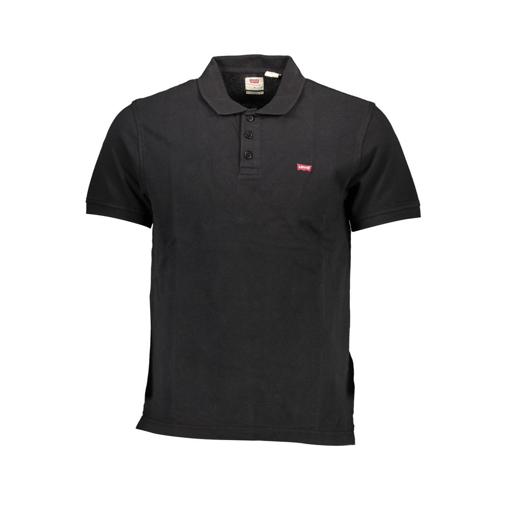 Levi's Black Cotton Men Polo Shirt