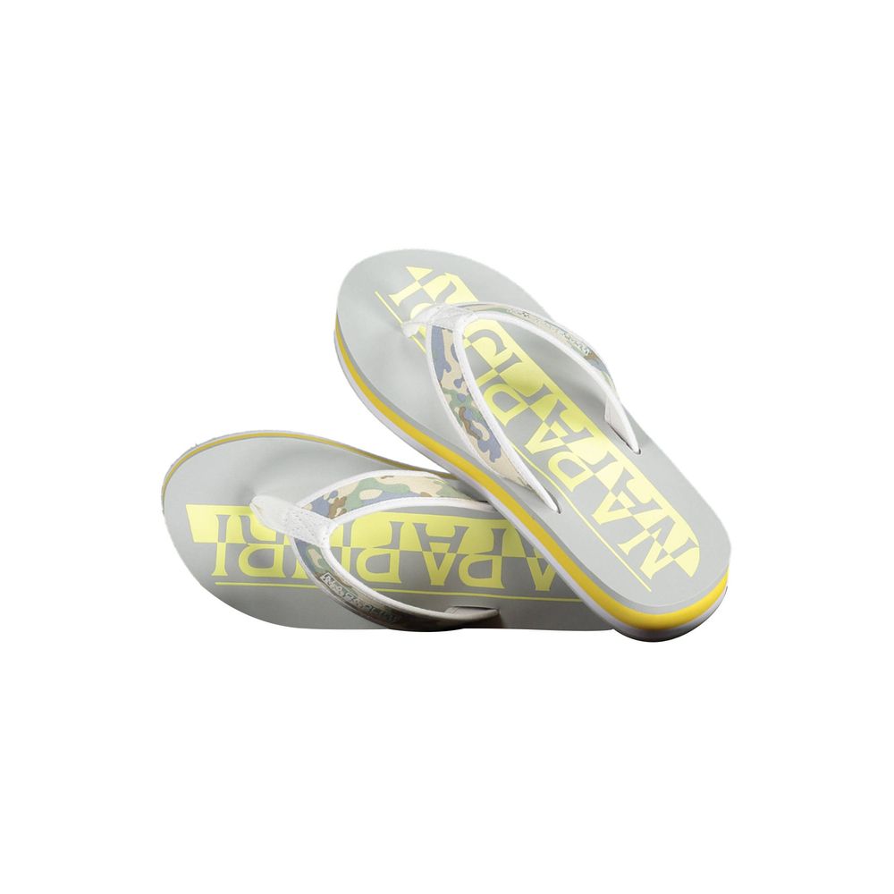 Chanclas con logotipo en contraste de Napapijri en amarillo soleado