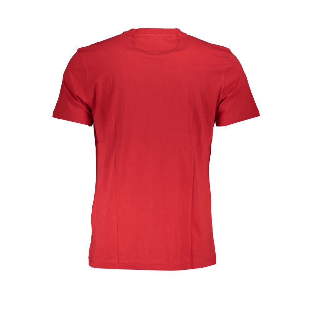 Camiseta elegante de algodón con cuello redondo en color rosa de La Martina