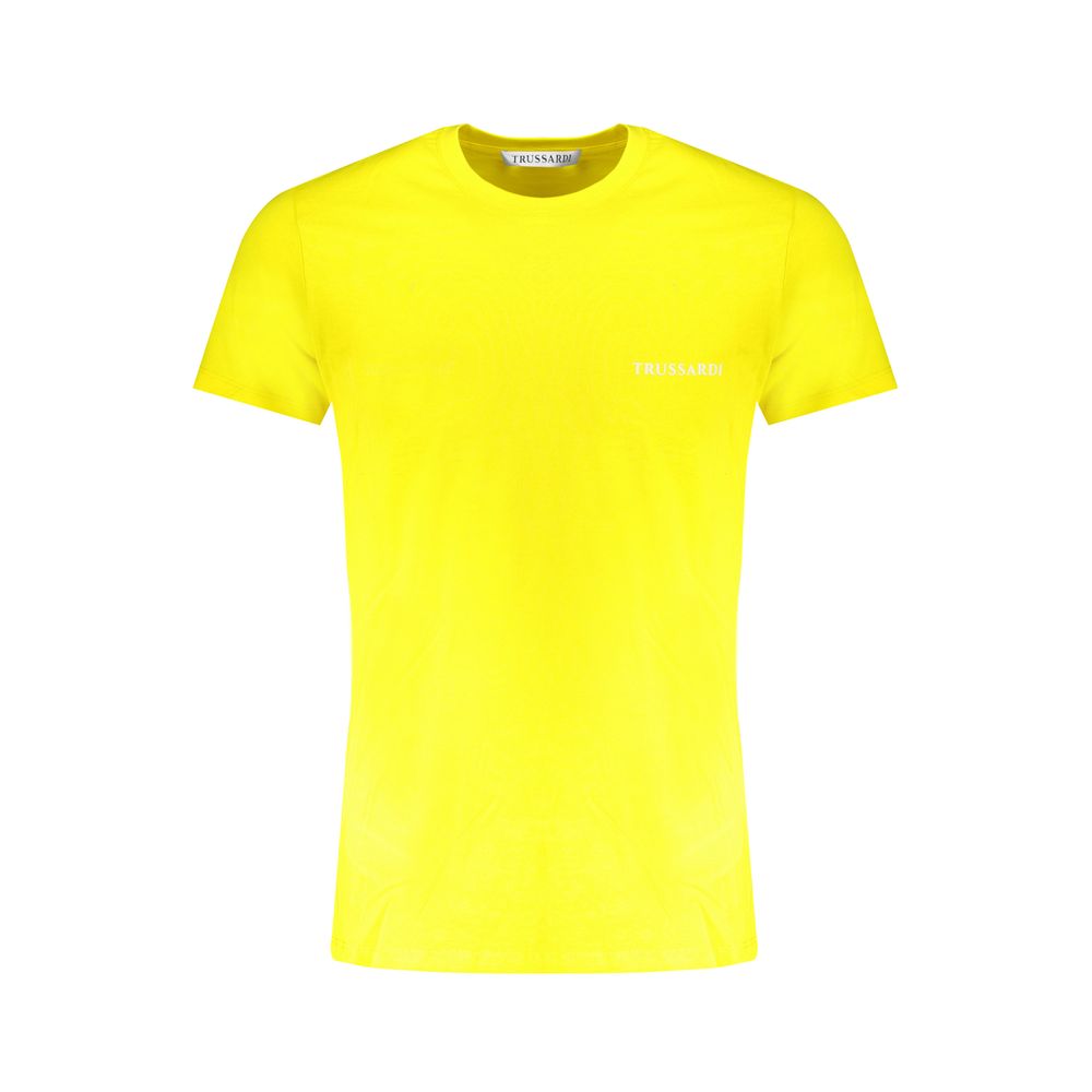 Camiseta de algodón amarilla Trussardi
